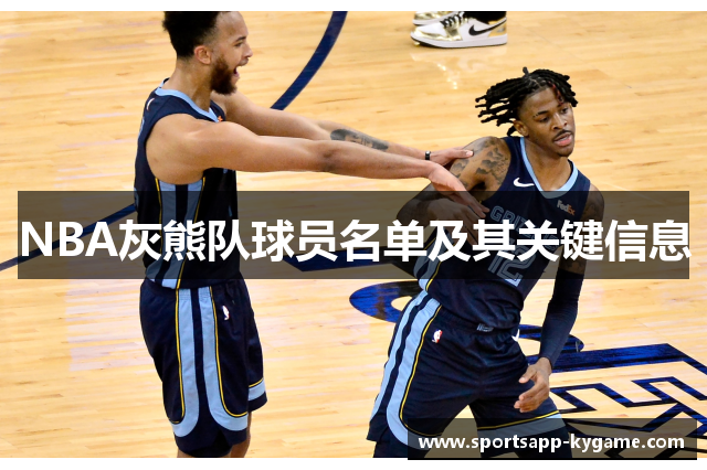 NBA灰熊队球员名单及其关键信息